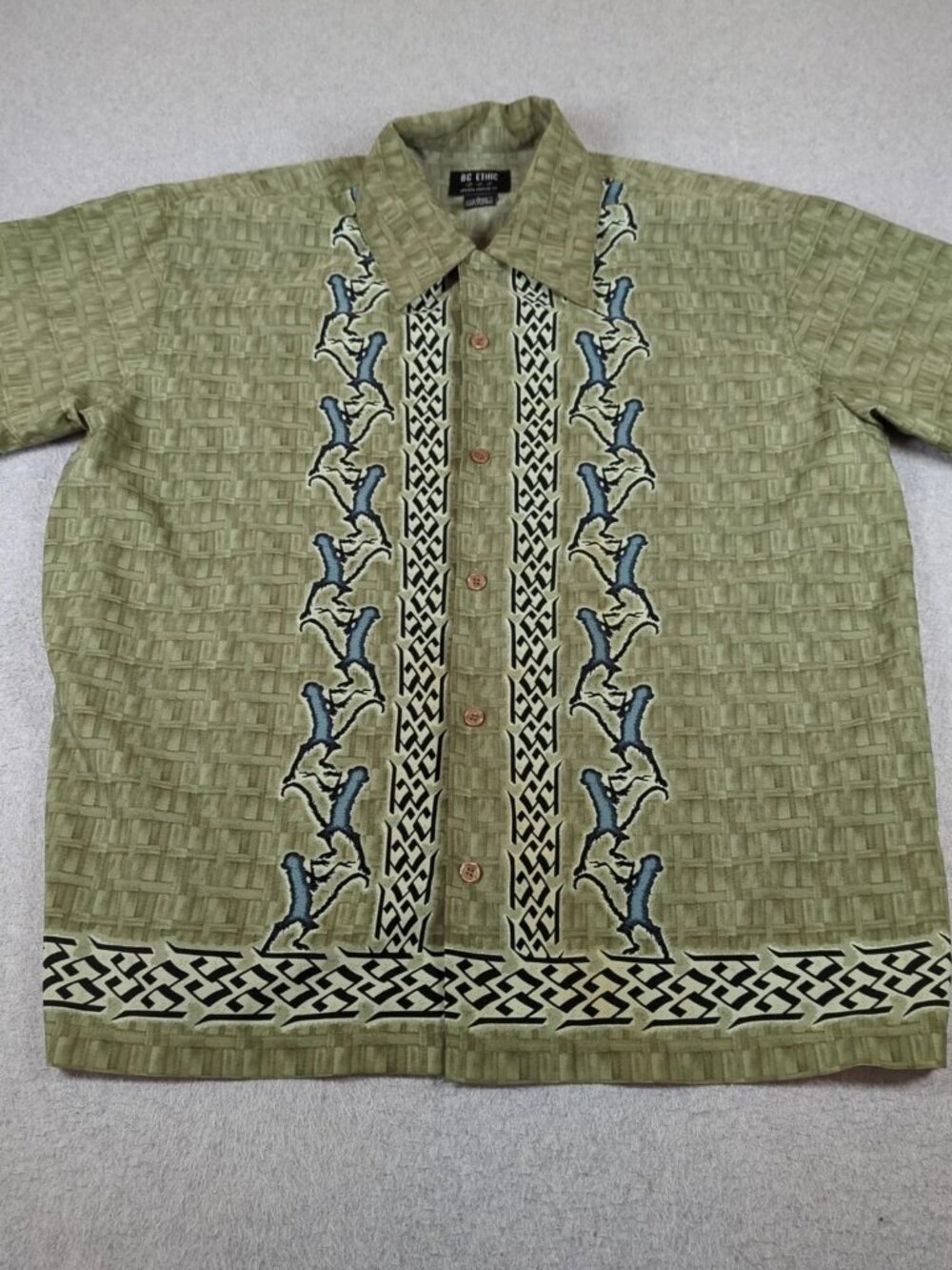 BC Ethic Shirt Mens Large Short Sleeve Smooth Custom Fit Bowling Lounge